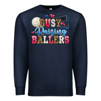 Navy busy raising ballers volleyball Premium Sweatshirt - Zillion Design Studio