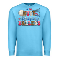 Ocean Blue busy raising ballers volleyball Premium Sweatshirt - Zillion Design Studio