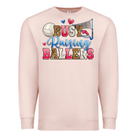 Pale Pink busy raising ballers volleyball Premium Sweatshirt - Zillion Design Studio