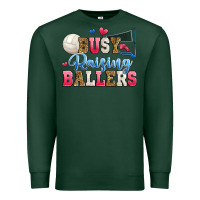 Sports Green busy raising ballers volleyball Premium Sweatshirt - Zillion Design Studio