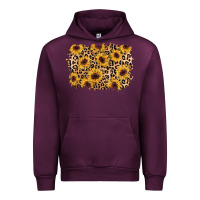 Mauve Wine sunflower leopard background Urban Hoodie - AdoDesignShop