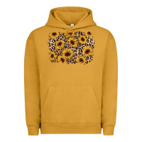 Pigment Peanut Butter sunflower leopard background Urban Hoodie - AdoDesignShop