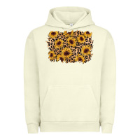 Pigment Pistachio sunflower leopard background Urban Hoodie - AdoDesignShop