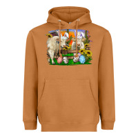 Meerkat easter farm cows bunny ears and eggs Heavyweight Hoodie - RanaPortraitStore