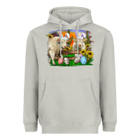 Moon Dust easter farm cows bunny ears and eggs Heavyweight Hoodie - RanaPortraitStore