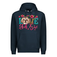 Navy love shih tzus Premium Hoodie - Artiststas