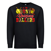 Black busy raising ballers softball Premium Sweatshirt - Zillion Design Studio