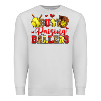Dove Grey busy raising ballers softball Premium Sweatshirt - Zillion Design Studio