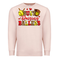 Pale Pink busy raising ballers softball Premium Sweatshirt - Zillion Design Studio