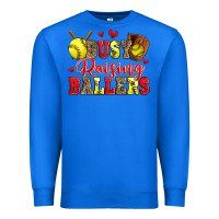 True Royal busy raising ballers softball Premium Sweatshirt - Zillion Design Studio