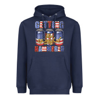 Navy getting star spangled hammared Heavyweight Hoodie - texasbilliewilder