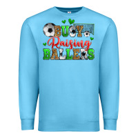 Ocean Blue busy raising ballers soccer Premium Sweatshirt - Zillion Design Studio