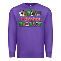 Purple busy raising ballers soccer Premium Sweatshirt - Zillion Design Studio