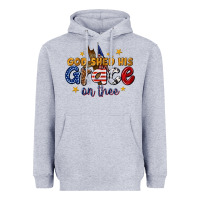 Heather Grey god shed his grace on thee Heavyweight Hoodie - texasbilliewilder