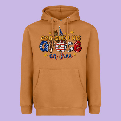 Heavyweight Hoodie god shed his grace on thee