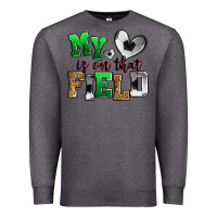 Charcoal Heather my heart is on that field soccer Premium Sweatshirt - Zillion Design Studio