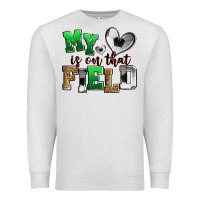 Oatmeal Heather my heart is on that field soccer Premium Sweatshirt - Zillion Design Studio