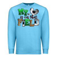 Ocean Blue my heart is on that field soccer Premium Sweatshirt - Zillion Design Studio