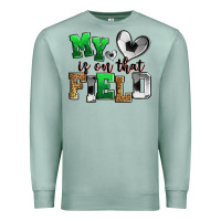 Seafoam my heart is on that field soccer Premium Sweatshirt - Zillion Design Studio