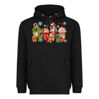 Black christmas coffee cups Heavyweight Hoodie - Zillion Design Studio