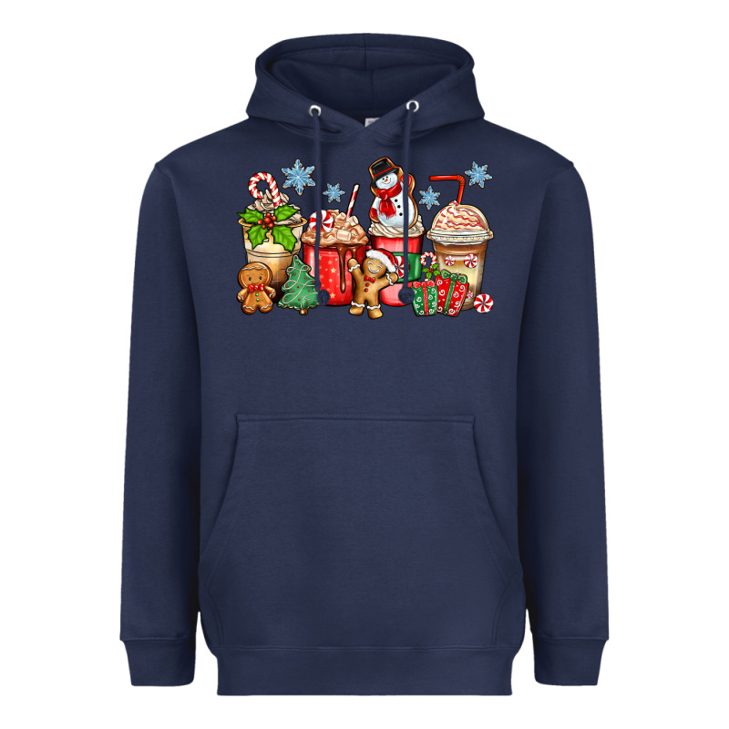 Christmas Coffee Cups Heavyweight Hoodie by Zillion Design Studio | Teevron