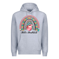 Heather Grey hello headstent Premium Hoodie - JahusDesignShop