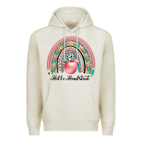 Oatmeal Heather hello headstent Premium Hoodie - JahusDesignShop
