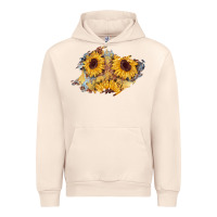 Sandshell sunflower glitter leather patch Urban Hoodie - AdoDesignShop