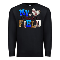 Black my heart is on that field baseball Premium Sweatshirt - Zillion Design Studio