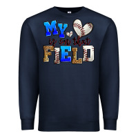 Navy my heart is on that field baseball Premium Sweatshirt - Zillion Design Studio