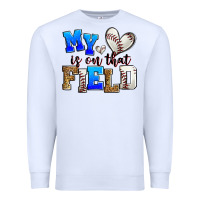 White my heart is on that field baseball Premium Sweatshirt - Zillion Design Studio