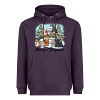 Plum merry christmas gnomes Heavyweight Hoodie - Zillion Design Studio