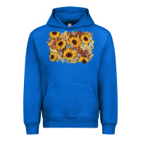 Cobalt sunflower glitter leather background Urban Hoodie - AdoDesignShop