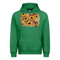 Emerald sunflower glitter leather background Urban Hoodie - AdoDesignShop