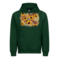 Forest Green sunflower glitter leather background Urban Hoodie - AdoDesignShop