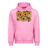 Fuchsia Pink sunflower glitter leather background Urban Hoodie - AdoDesignShop