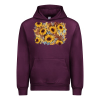 Sunflower Glitter Leather Background Urban Hoodie | Teevron