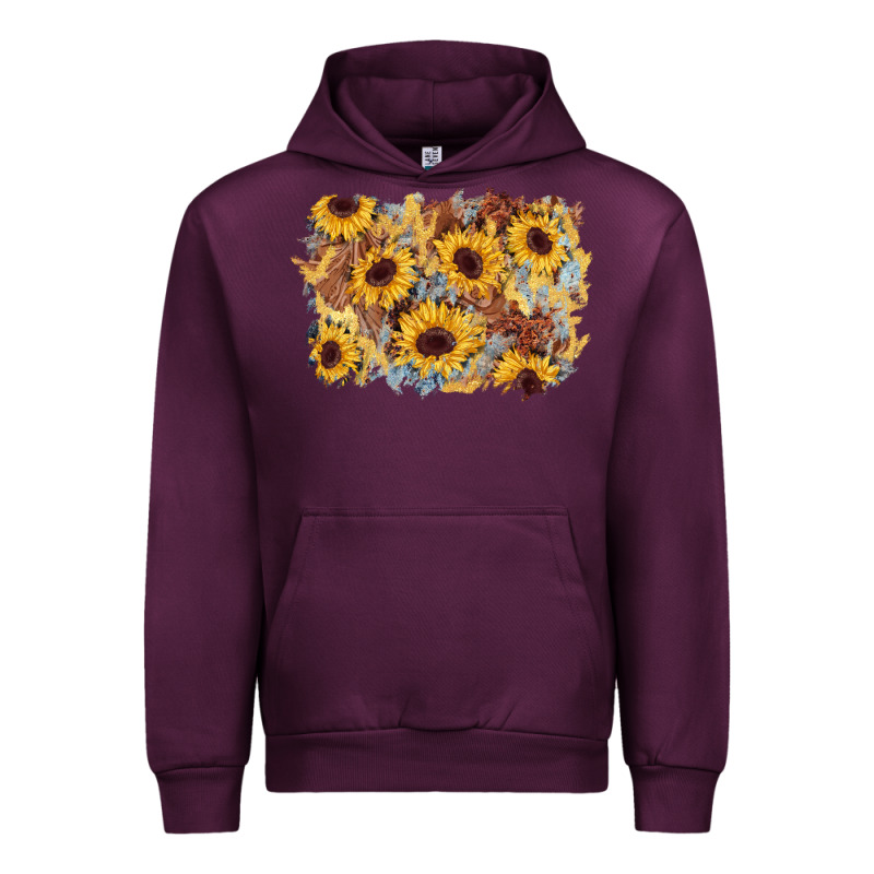 Sunflower Glitter Leather Background Urban Hoodie by AdoDesignShop | Teevron