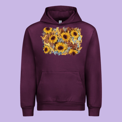Sunflower Glitter Leather Background Urban Hoodie Designed By Adodesignshop