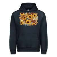 Navy sunflower glitter leather background Urban Hoodie - AdoDesignShop