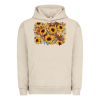 Pigment French Oak sunflower glitter leather background Urban Hoodie - AdoDesignShop