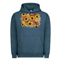 Pigment Midnight Navy sunflower glitter leather background Urban Hoodie - AdoDesignShop