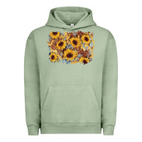 Pigment Oil Green sunflower glitter leather background Urban Hoodie - AdoDesignShop