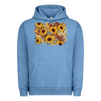 Pigment Pebble Blue sunflower glitter leather background Urban Hoodie - AdoDesignShop