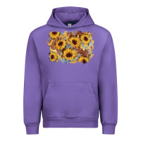 Tulip sunflower glitter leather background Urban Hoodie - AdoDesignShop
