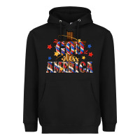 Black god bless america Heavyweight Hoodie - texasbilliewilder