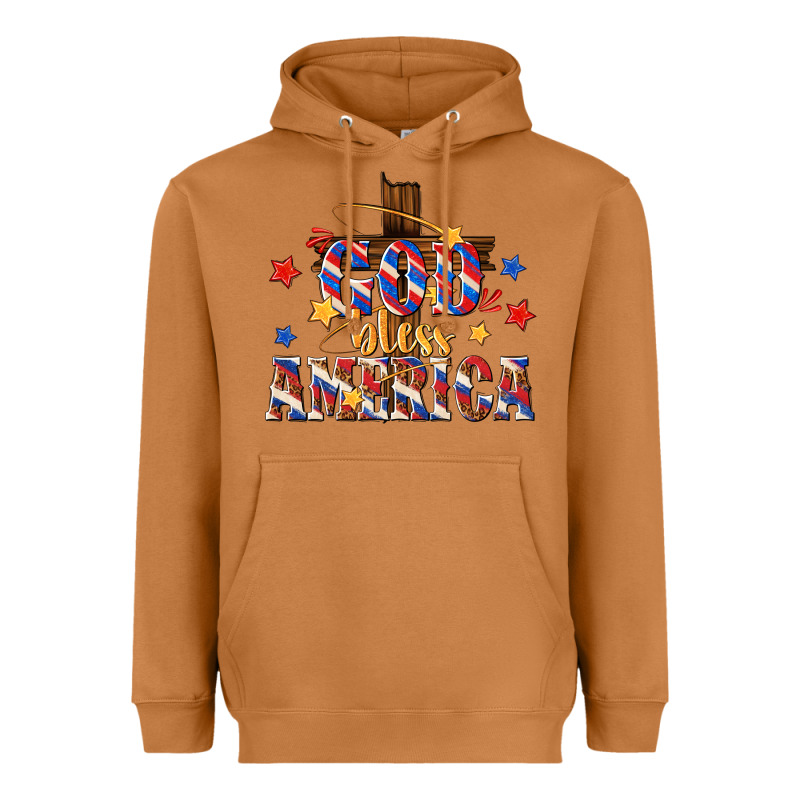 God Bless America Heavyweight Hoodie by texasbilliewilder | Teevron