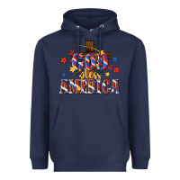 Navy god bless america Heavyweight Hoodie - texasbilliewilder