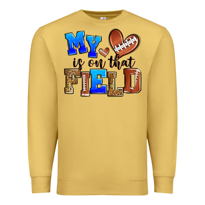 My Heart Is On That Field American Football Premium Sweatshirt by Zillion Design Studio | Teevron