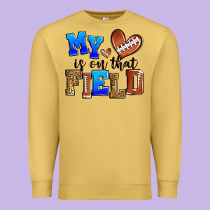 My Heart Is On That Field American Football Premium Sweatshirt Designed By Zillion Design Studio